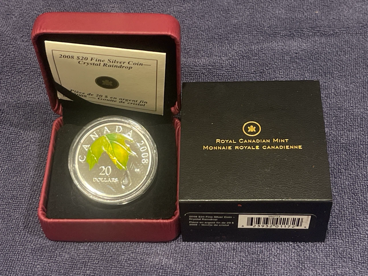 2008 $20 Fine Silver Coin - Crystal Raindrop - photo 2