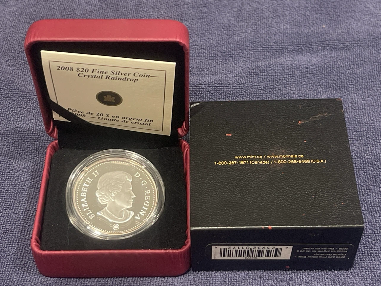 2008 $20 Fine Silver Coin - Crystal Raindrop - photo 3