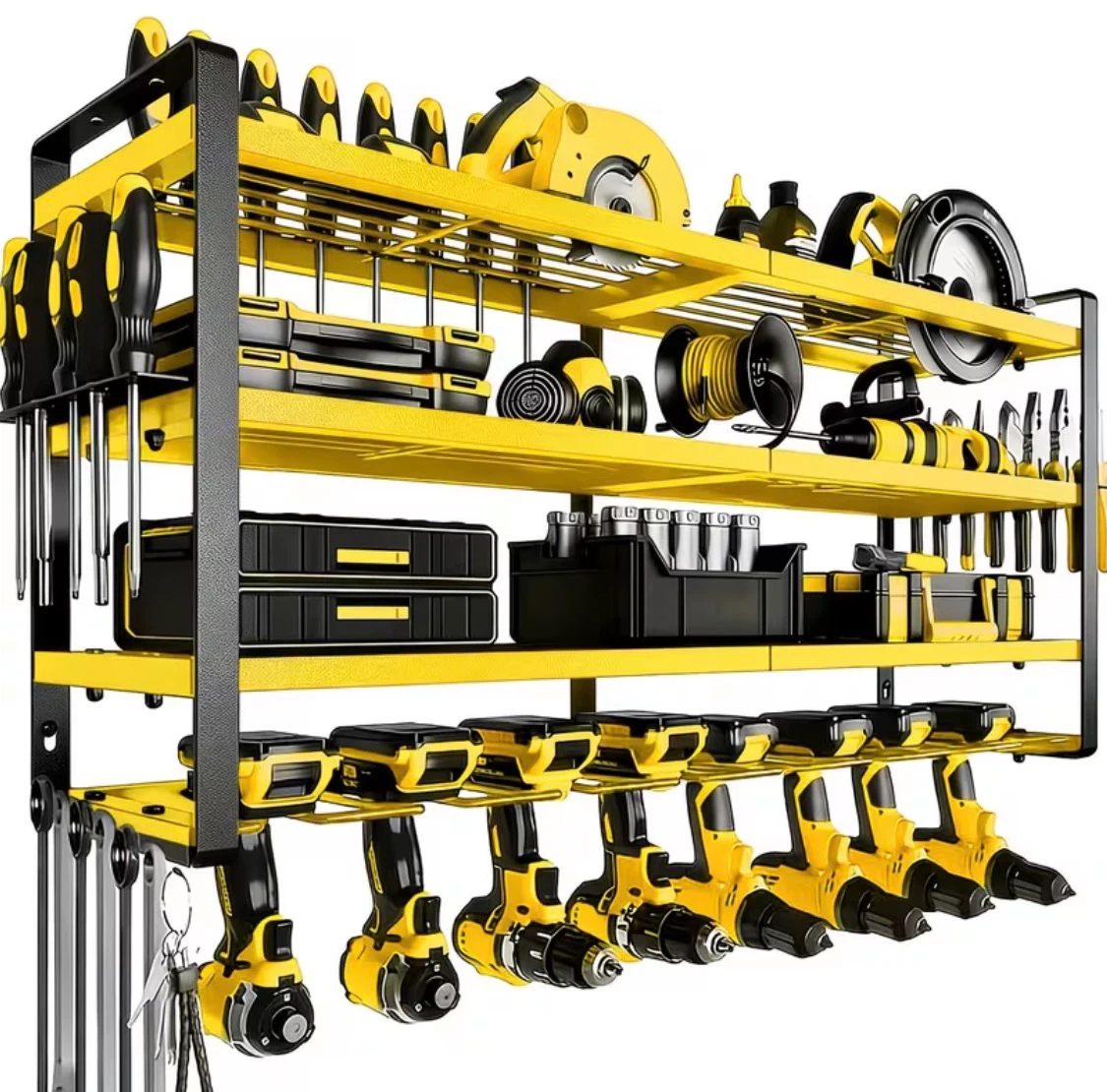 Wall-Mounted tool organizer - yellow - New