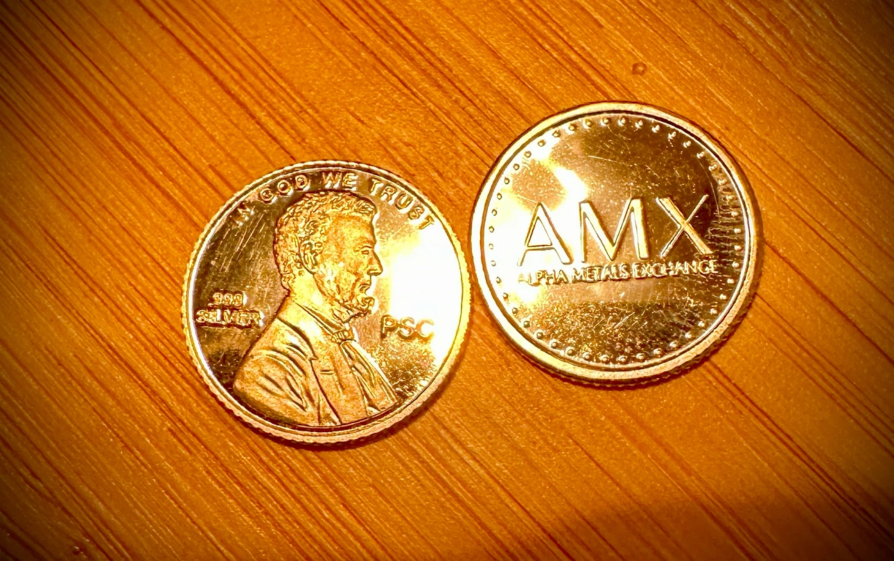 Two 1 Gram .999 Silver Rounds by Alpha Metals Exchange - photo 2