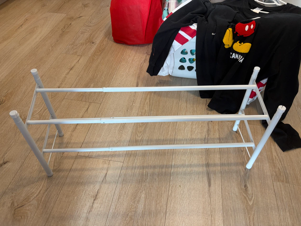 White Expandable Shoe Rack