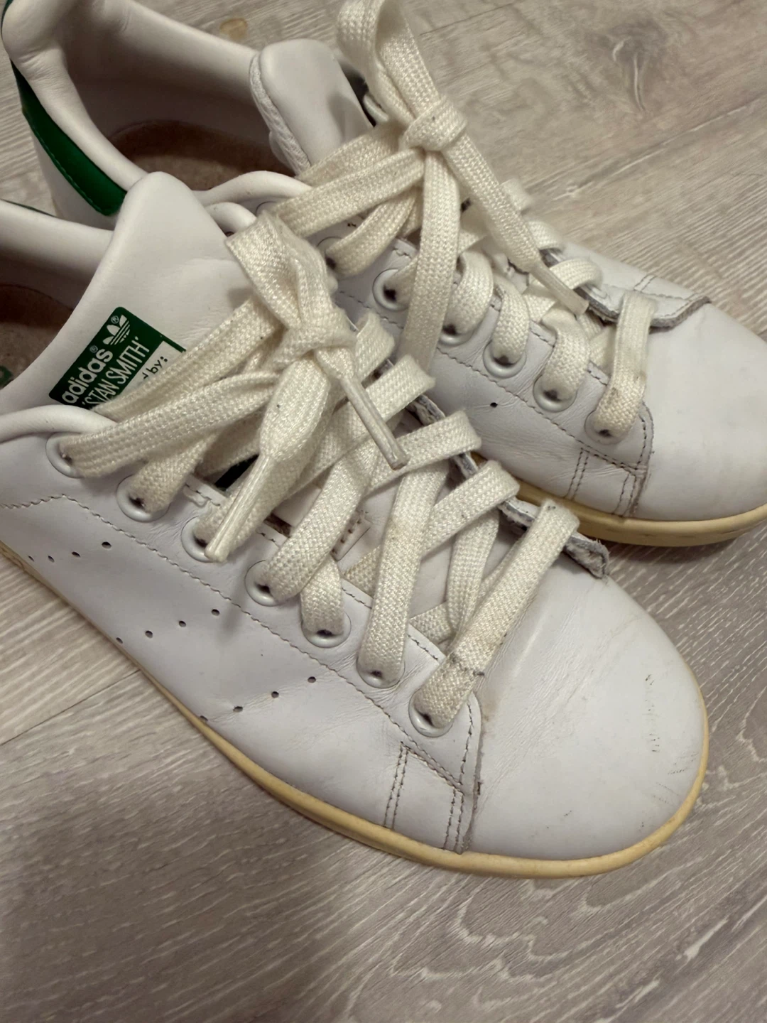 Adidas  White and Green Shoes
