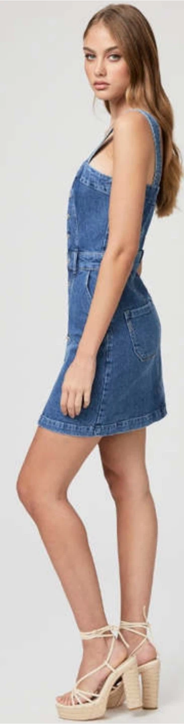 Paige Denim Button-Front Mini Dress - photo 3
