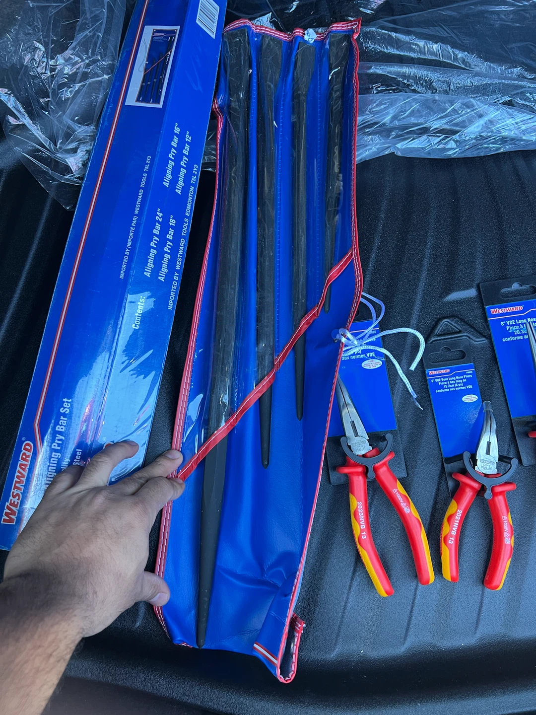 Westward Aligning Pry Bar Set