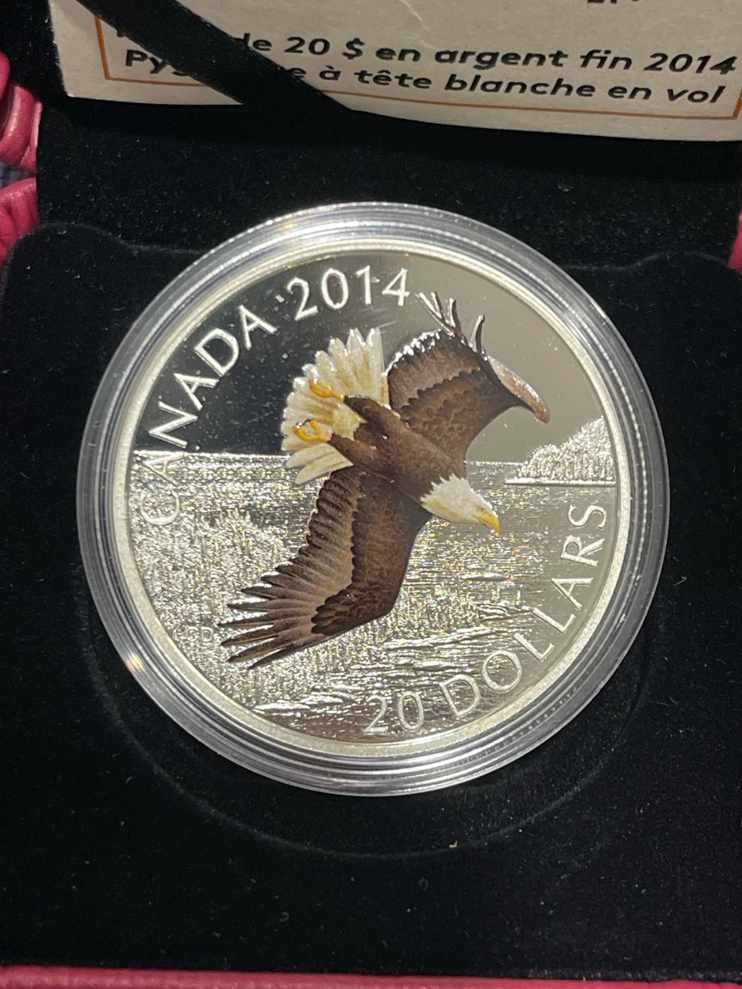 2014 $20 Fine Silver Coin - Soaring Bald Eagle
