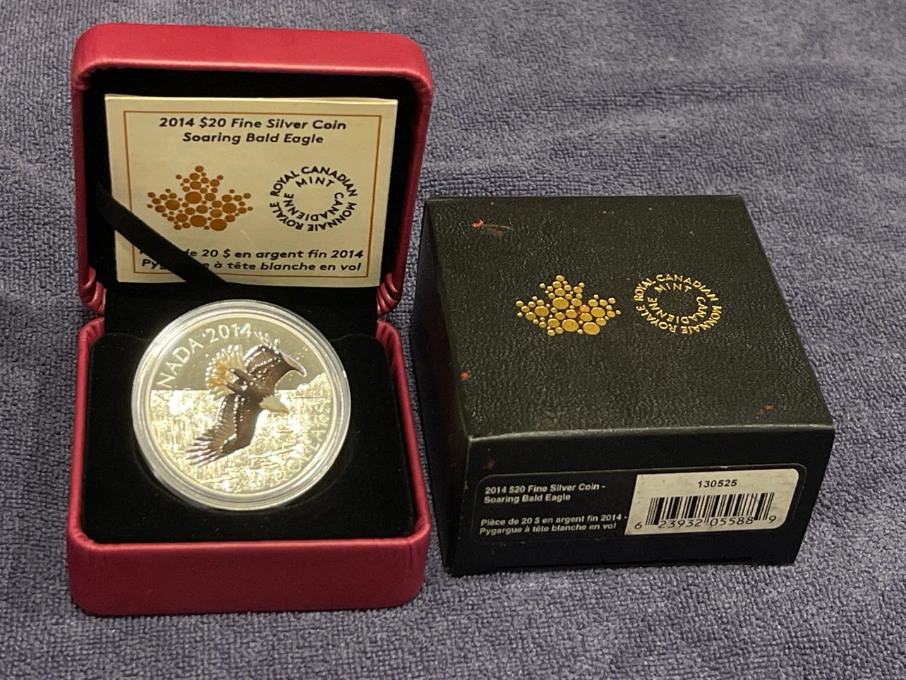 2014 $20 Fine Silver Coin - Soaring Bald Eagle - photo 2
