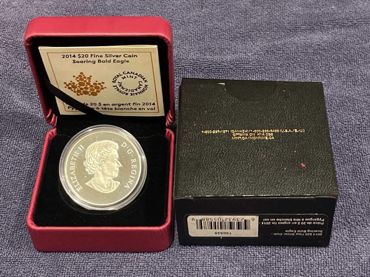 2014 $20 Fine Silver Coin - Soaring Bald Eagle - photo 3