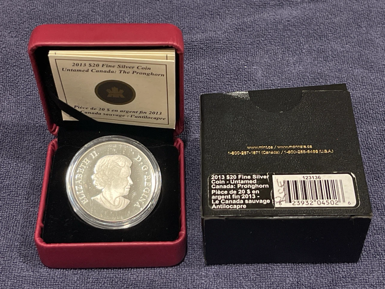 2013 $20 Fine Silver Coin - Untamed Canada: The Pronghorn - photo 3