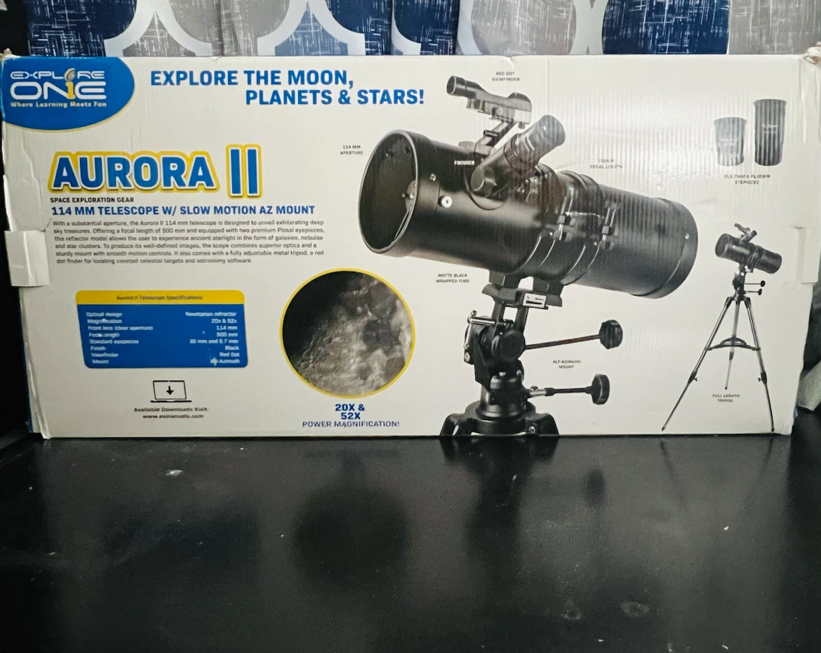 Brand New Explore One Aurora II 114mm Telescope – Sealed Box