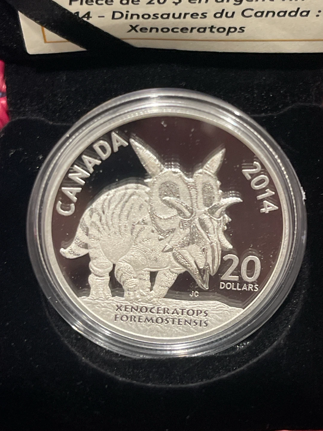 2014 $20 Fine Silver Coin - Canadian Dinosaurs: Xenoceratops