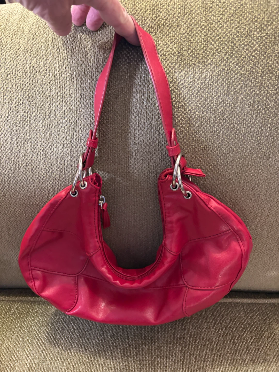Red hobo shoulder bag - photo 2