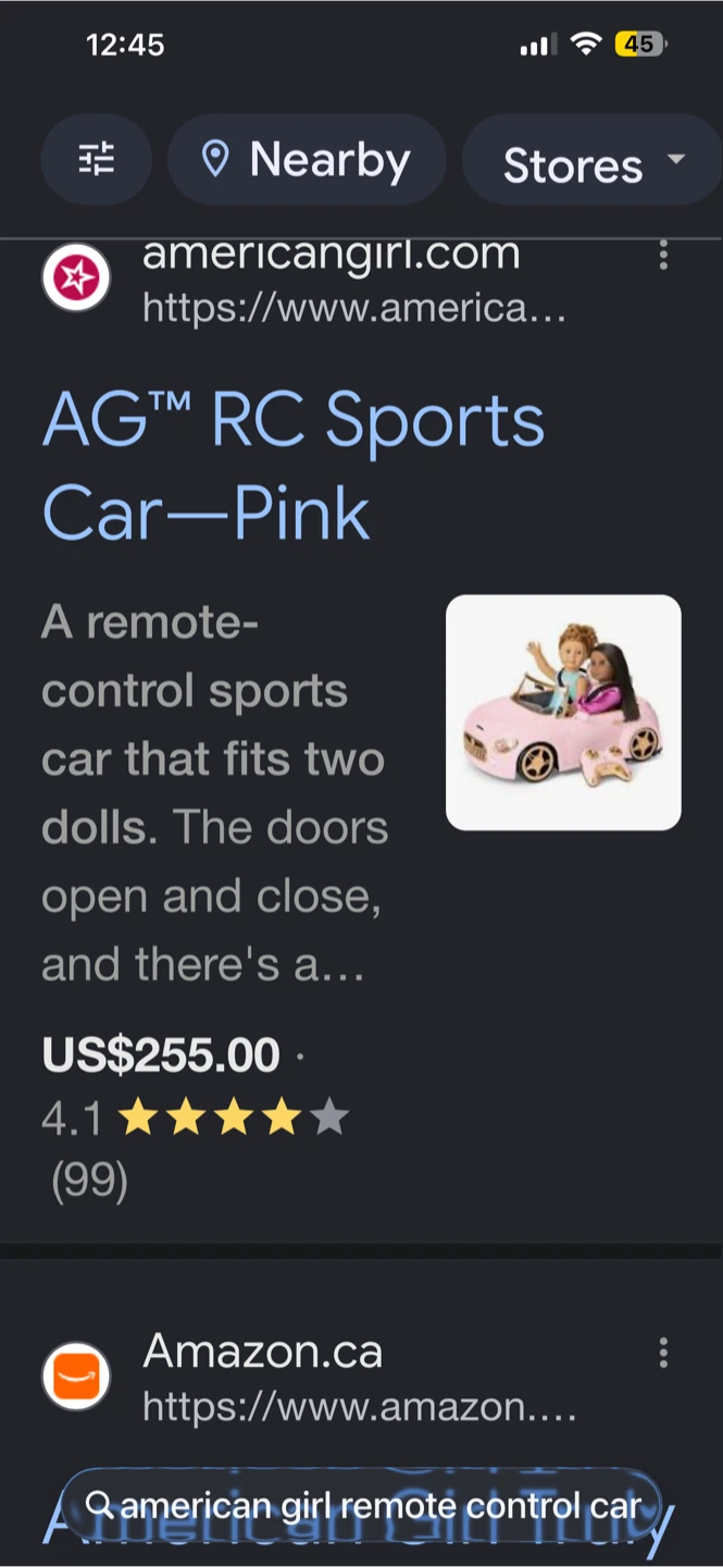 American Girl RC Sports Car Pink