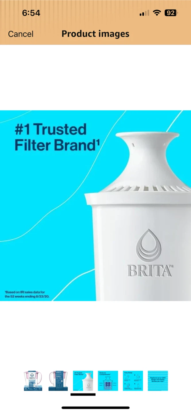 Brita Small 6-Cup Space Saver Water Filter Pitcher - photo 3