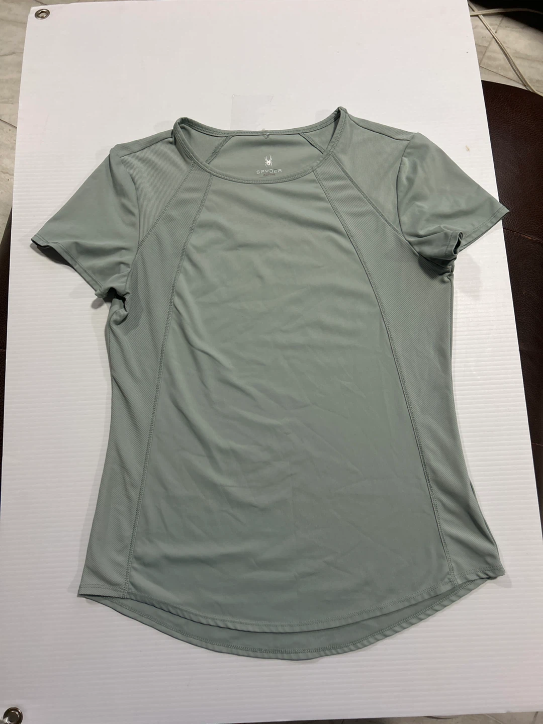 Spyder Active Sage Green Athletic Shirt