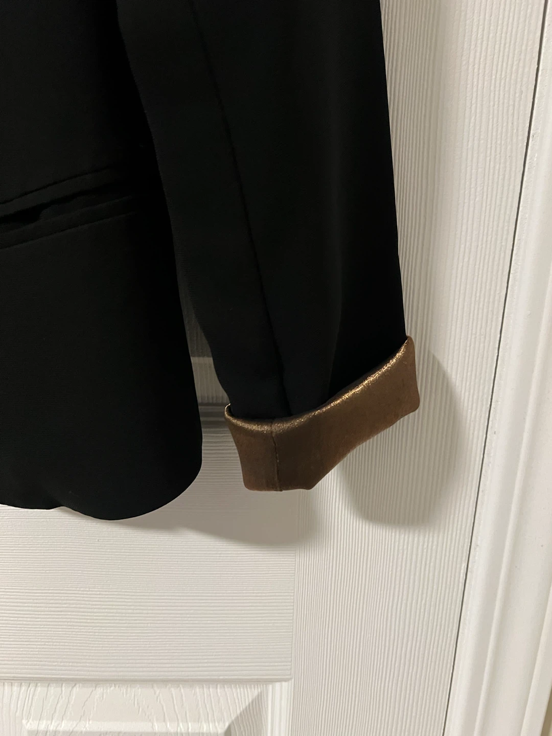 Forever 21 Black Blazer with Metallic Bronze Cuffs - photo 3