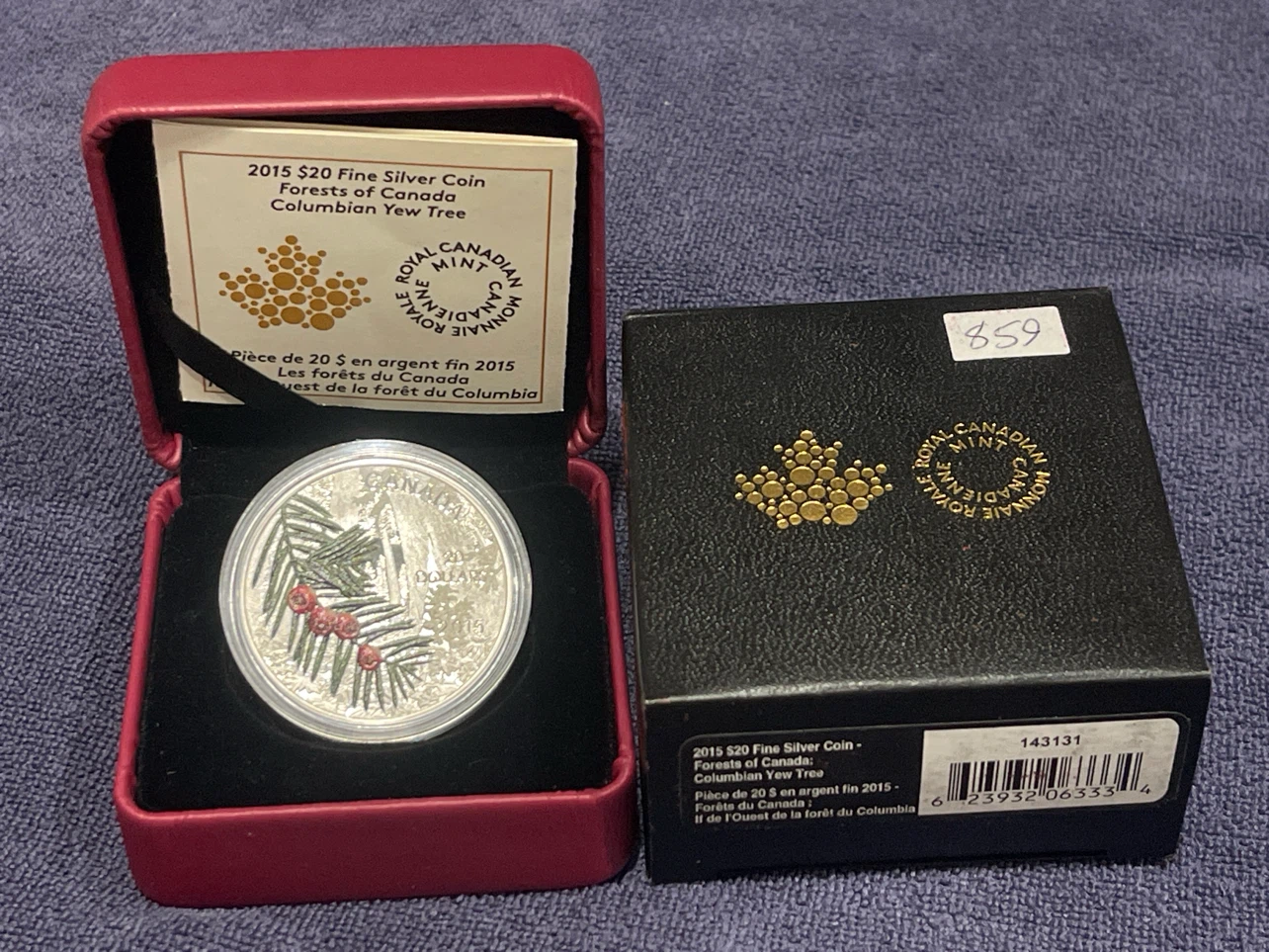 2015 $20 Fine Silver Coin - FoC: Columbian Yew Tree - photo 2