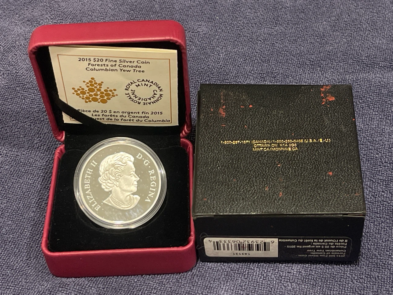 2015 $20 Fine Silver Coin - FoC: Columbian Yew Tree - photo 3