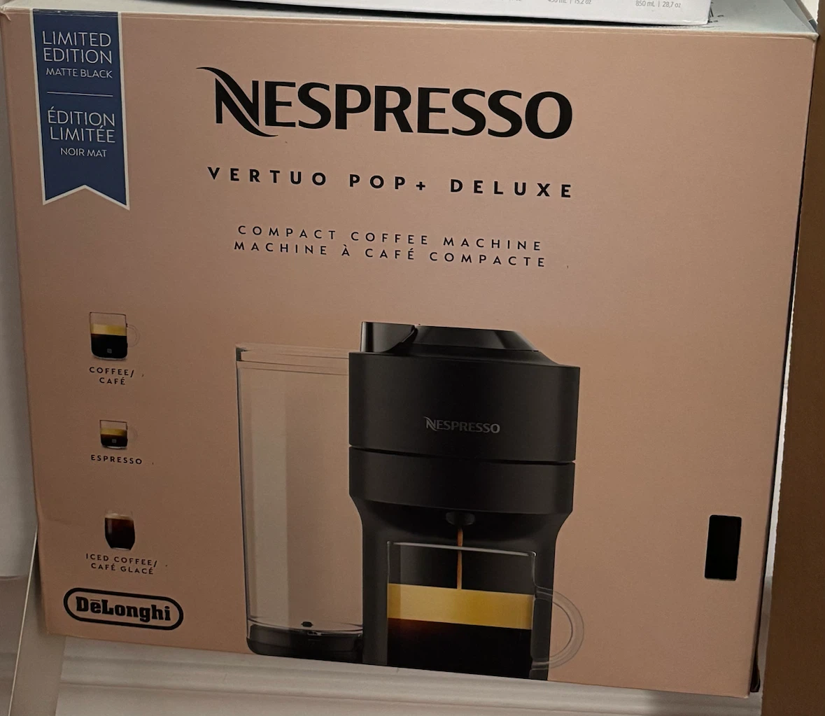 Nespresso Vertuo Pop+ Deluxe Matte Black