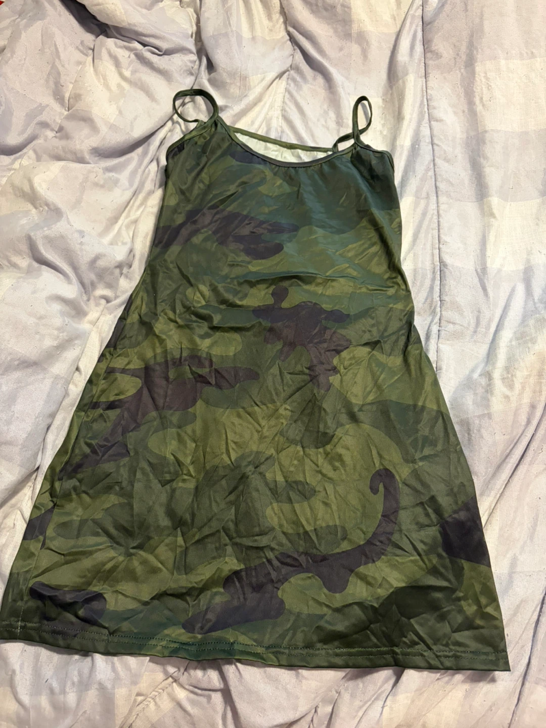 Camo Spaghetti Strap Dress
