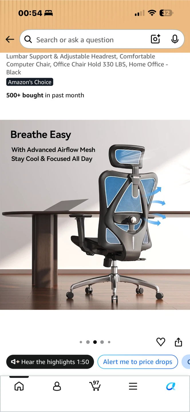 NEW SHIRO Ergonomic Mesh Office Chair - photo 2
