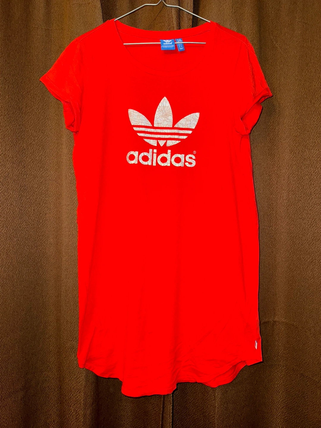 Red Adidas Trefoil T-Shirt Dress