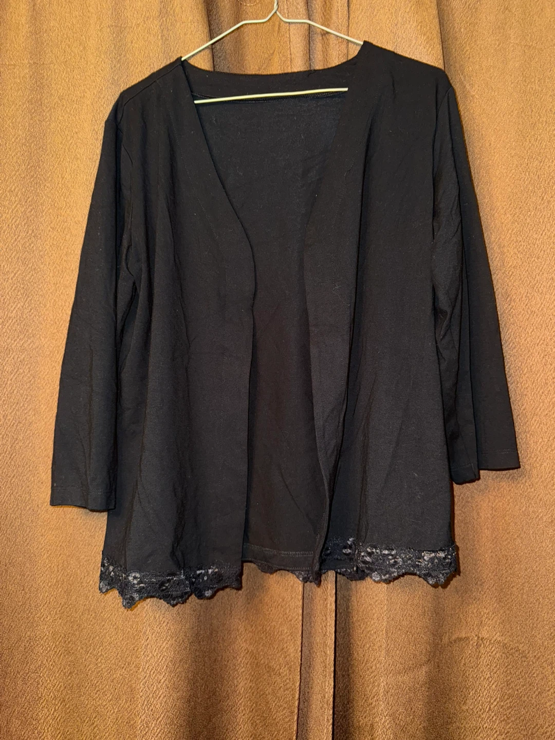 Chico's Black Lace Trim Top and Cardigan Set - photo 3