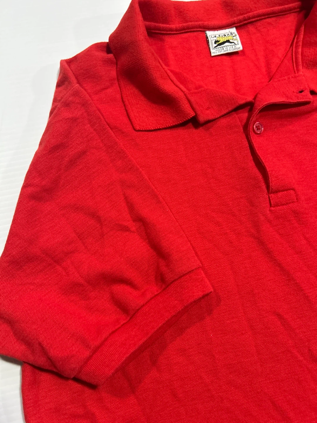 Le Tigre Men's Red Polo Shirt 1990 vintage - photo 4