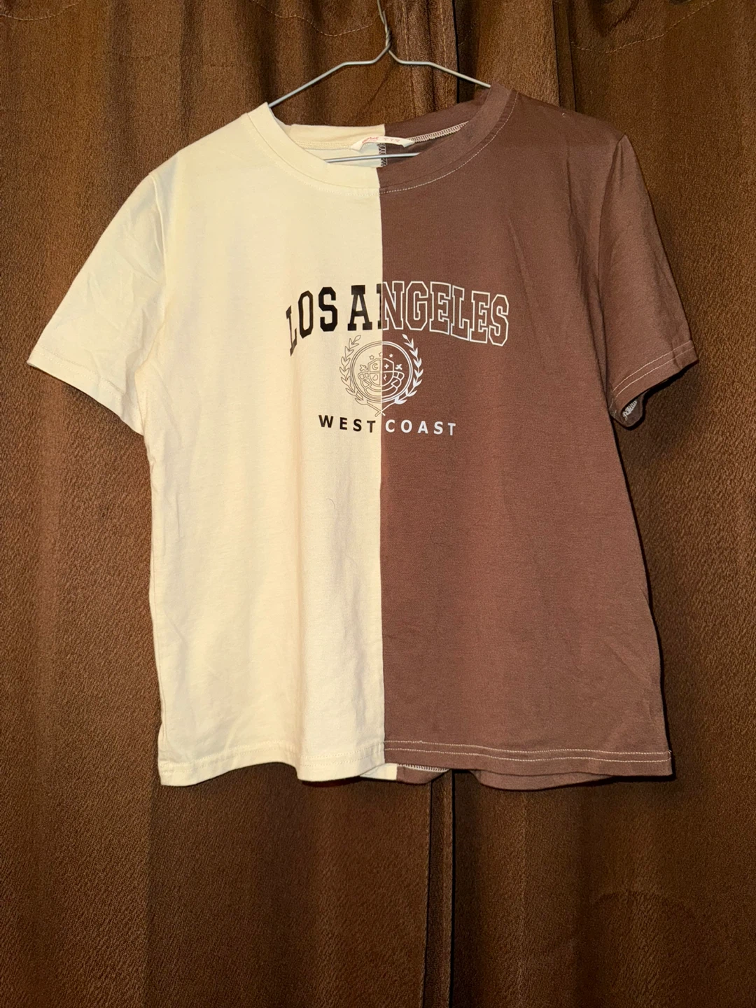 Romwe Los Angeles West Coast Two-Tone T-Shirt