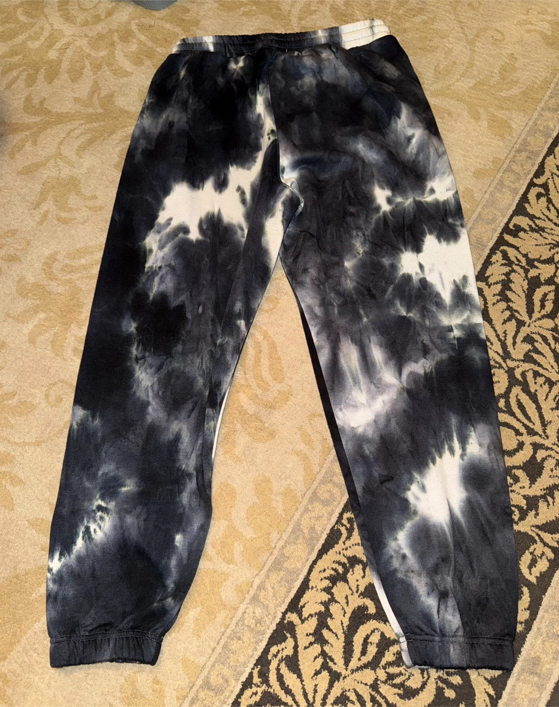 Charlotte Russe Black and White Tie-dye Joggers - photo 2