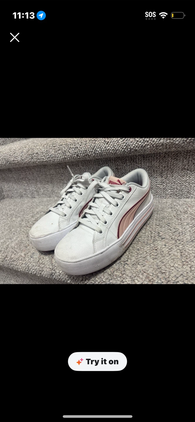 Puma Platform Sneakers White and Pink