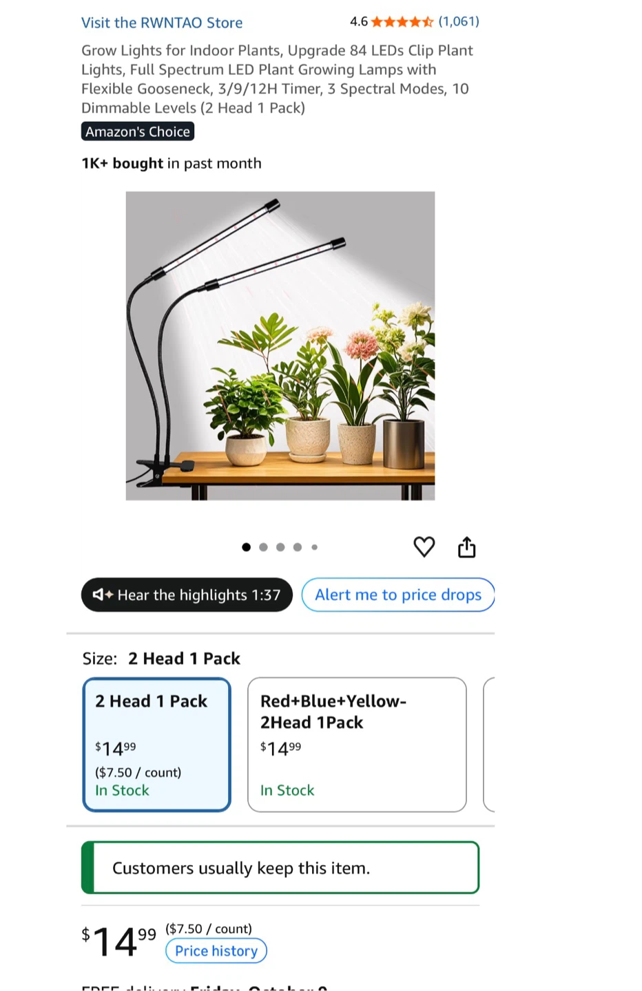 Clip-On LED Plant Grow Lights - photo 2