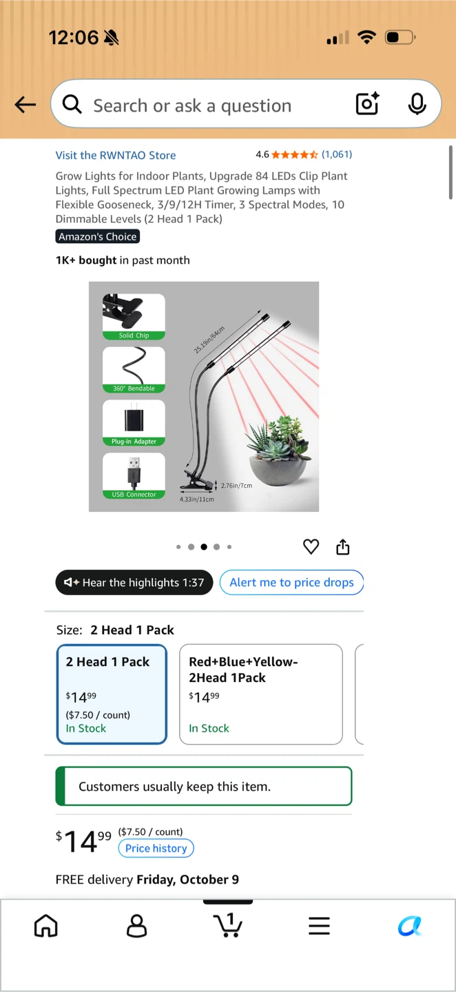 Clip-On LED Plant Grow Lights - photo 4