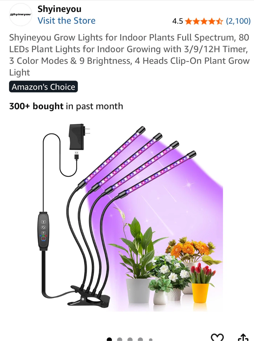 Clip-On LED Plant Grow Lights - photo 5