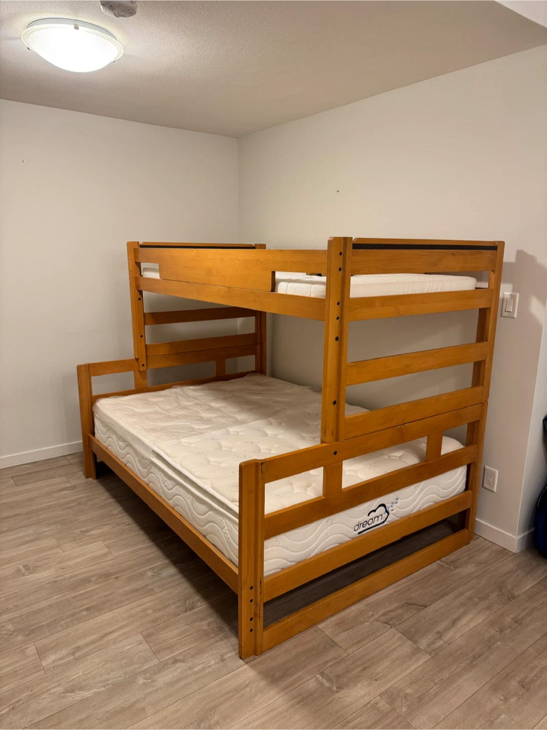 Wooden Twin Over Full Bunk Bed