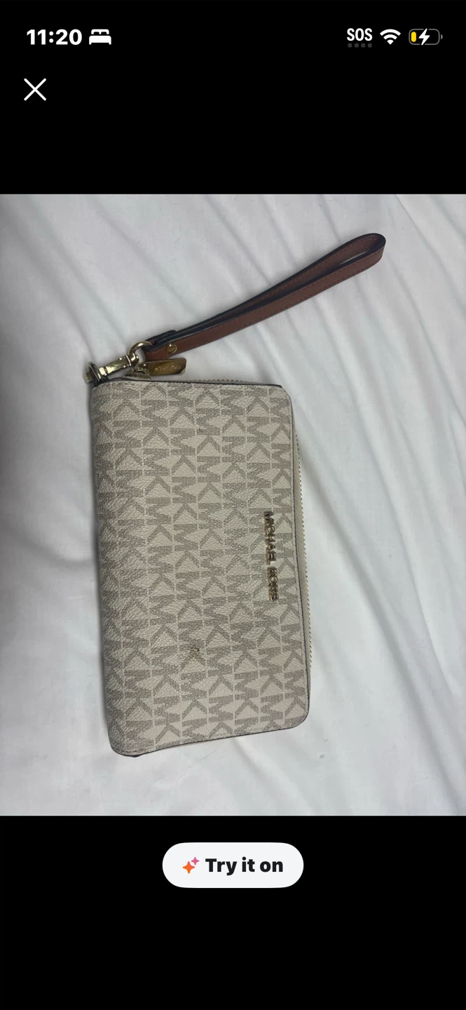 Michael Kors Logo Print Wristlet