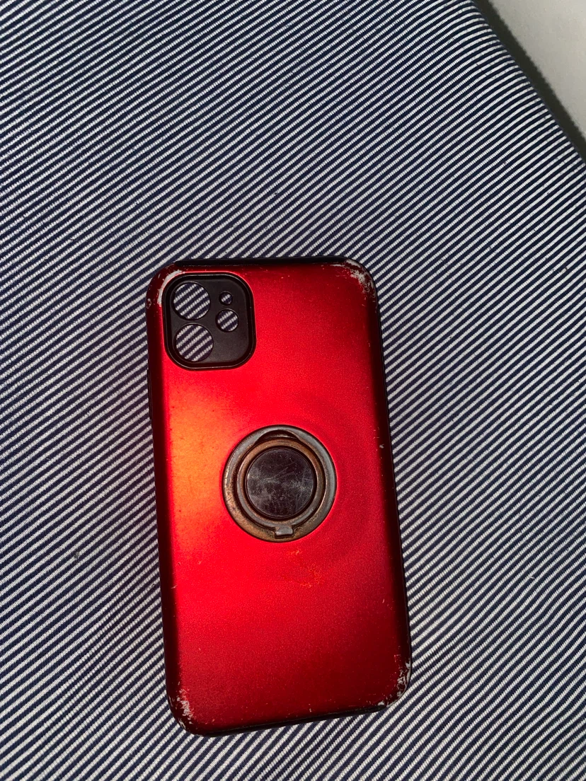 iPhone 11 mini Red Phone Case with Ring Holder