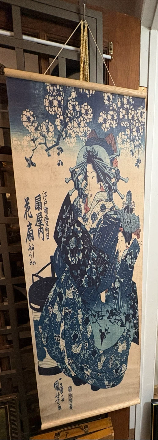 Japanese Woodblock Print Wall Hanging
