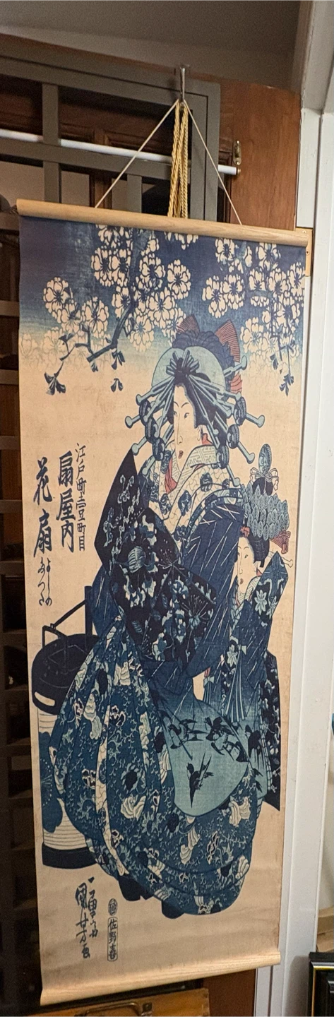 Japanese Woodblock Print Wall Hanging - photo 2