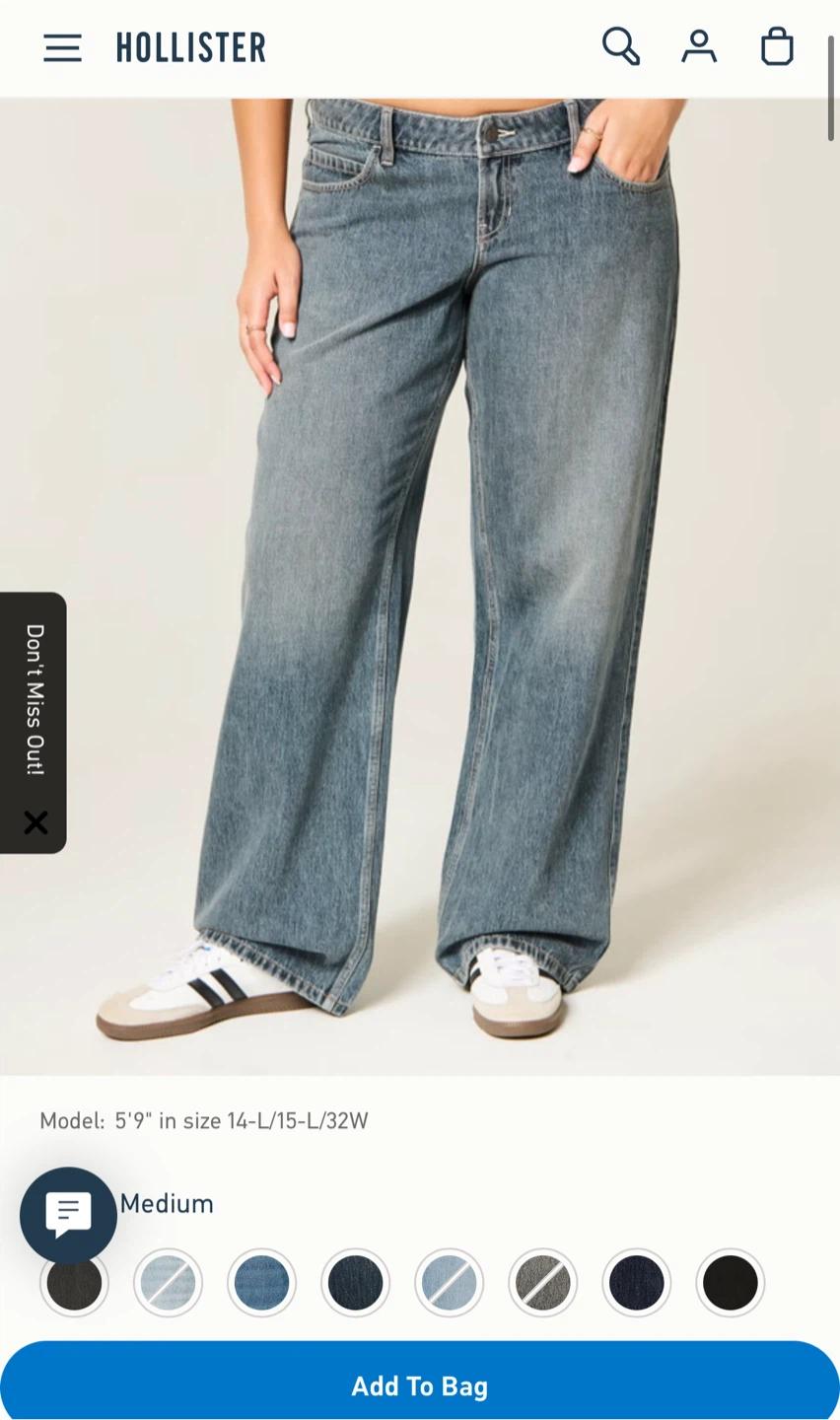 Hollister Ultra Low-Rise Baggy Jeans - photo 4