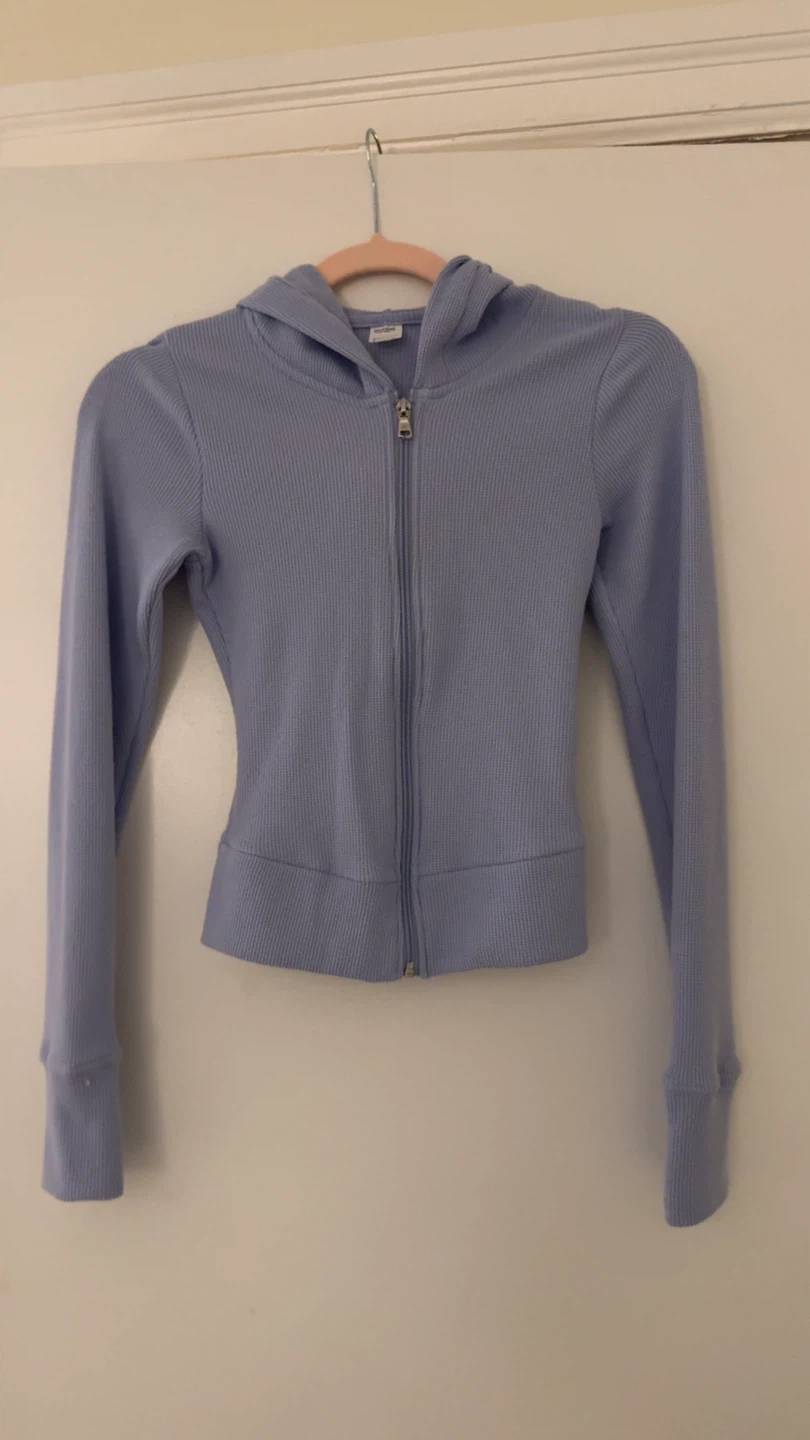 Hollister Gilly Hicks Waffle Zip Up Sweater