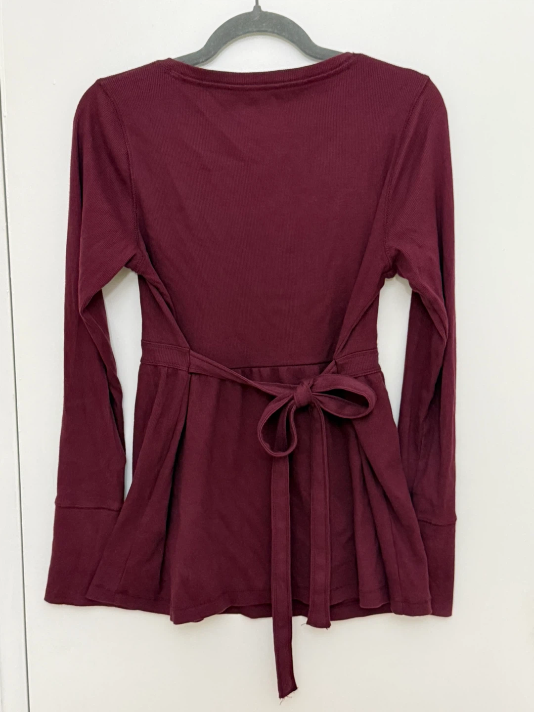 Hollister Red Tie-Back Henley Babydoll Top Size L - photo 2