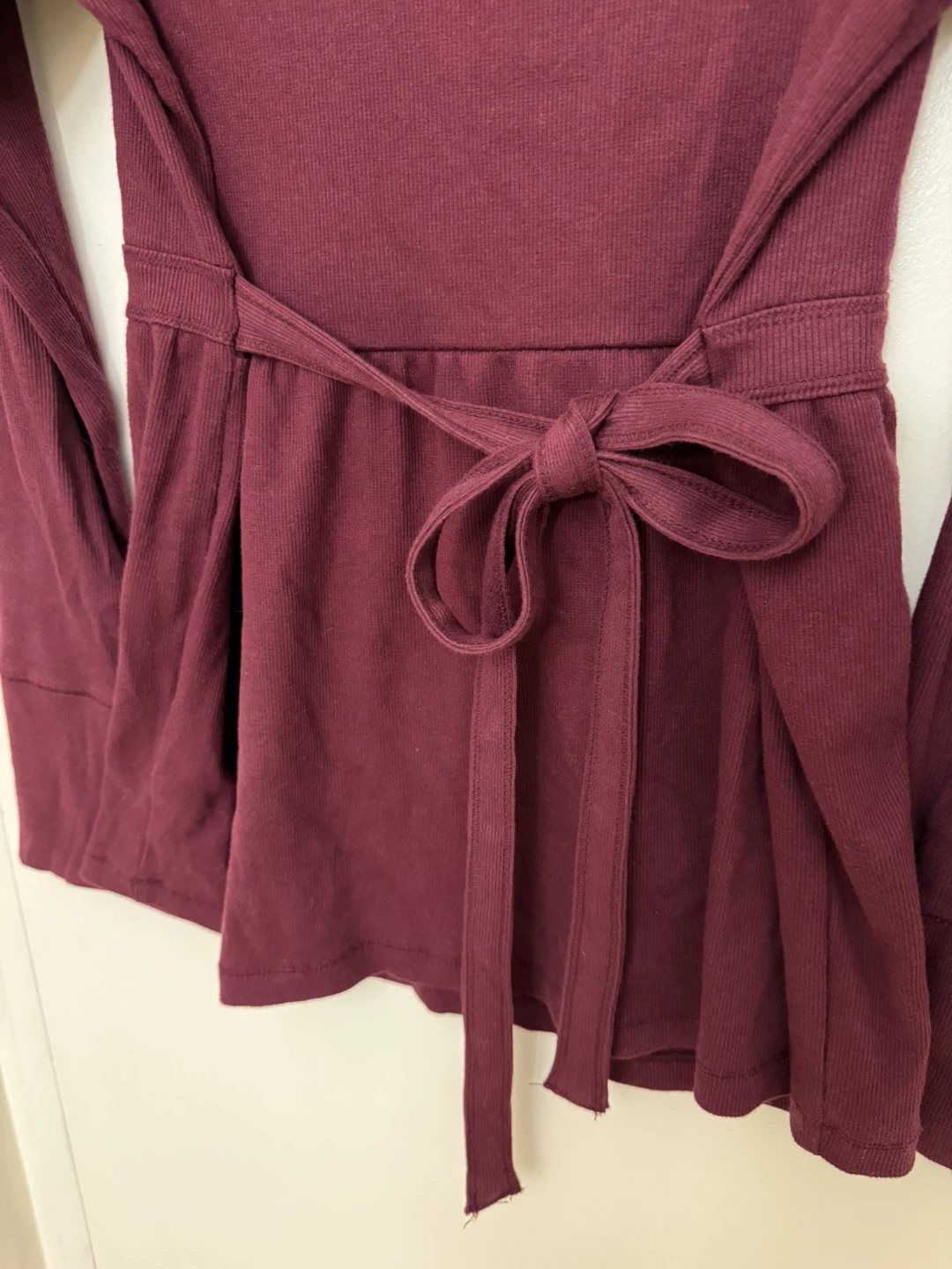 Hollister Red Tie-Back Henley Babydoll Top Size L - photo 4