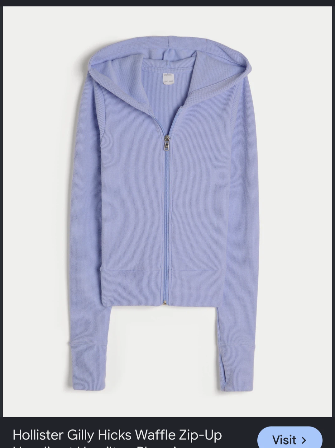 Hollister Gilly Hicks Waffle Zip Up Sweater - photo 5
