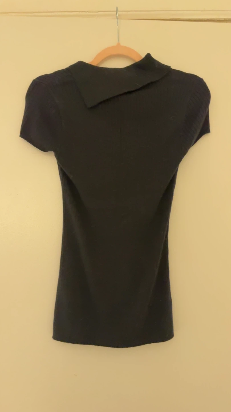 Hollister Black Short Sleeve Tunic Sweater - photo 2