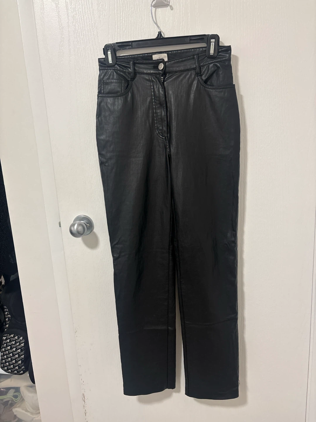Wilfred Faux Leather Pants - Black - Size 6