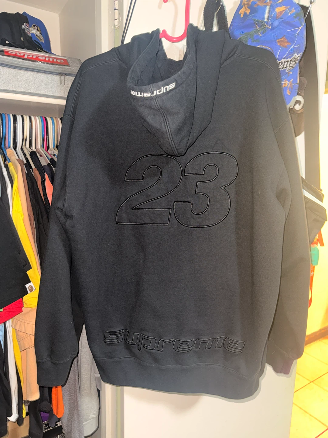 Supreme x Jordan Zip-Up Hoodie Black - photo 3
