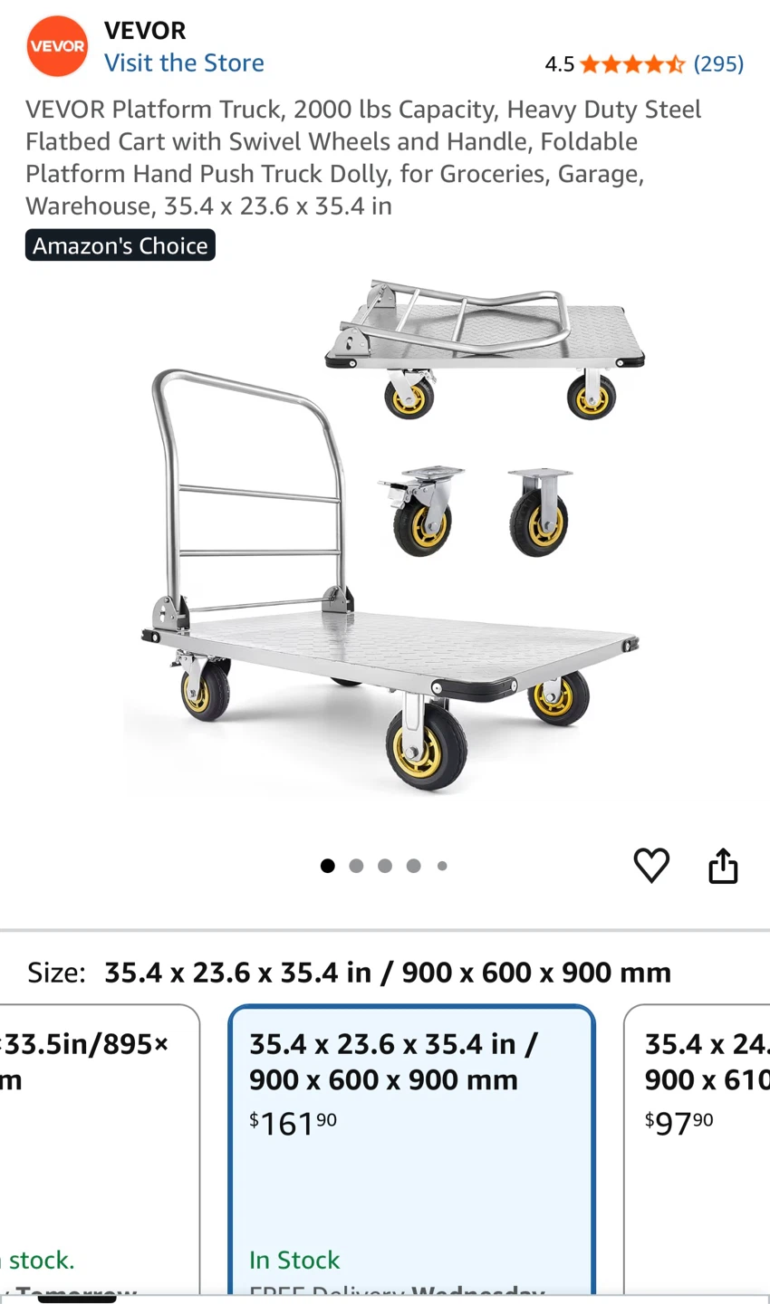 VEVOR Platform Truck Heavy Duty Cart