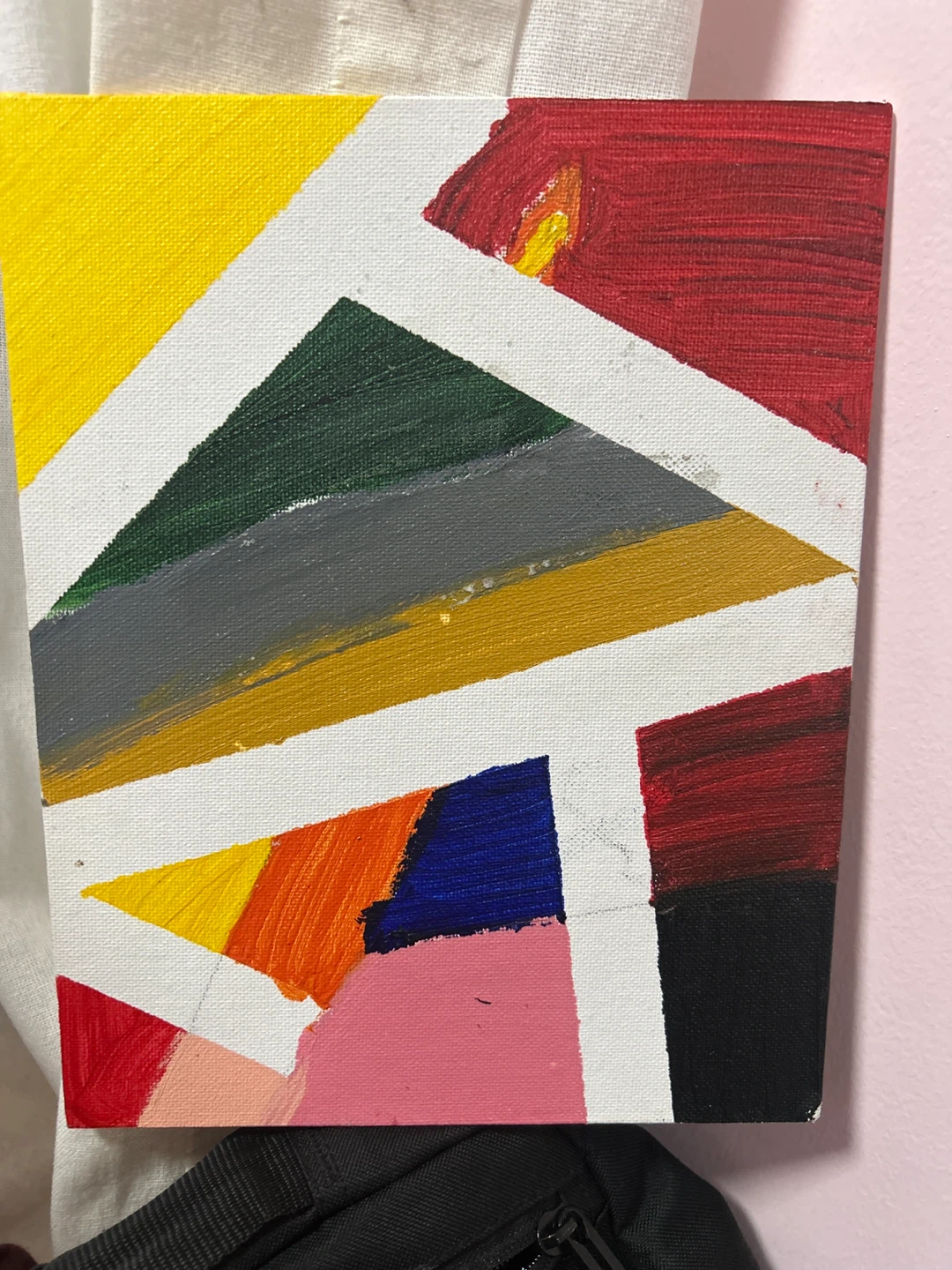Hand-painted abstract canvas art