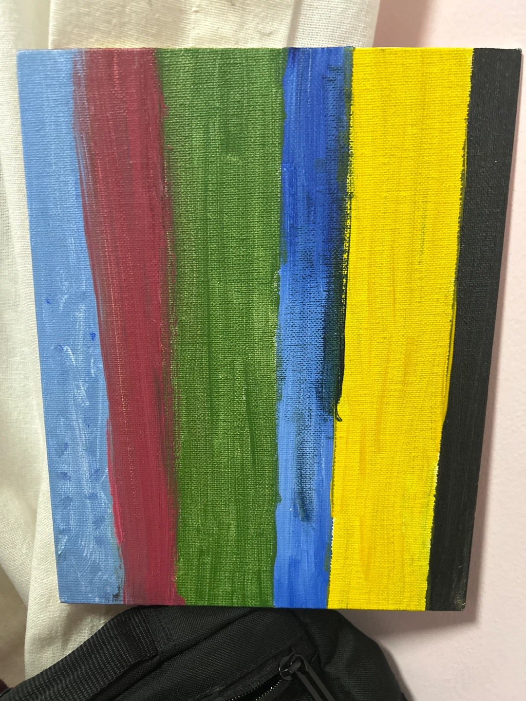 Hand-painted abstract canvas art - photo 2