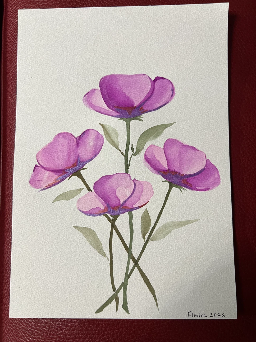 Original Hand-Painted Floral Watercolour Art